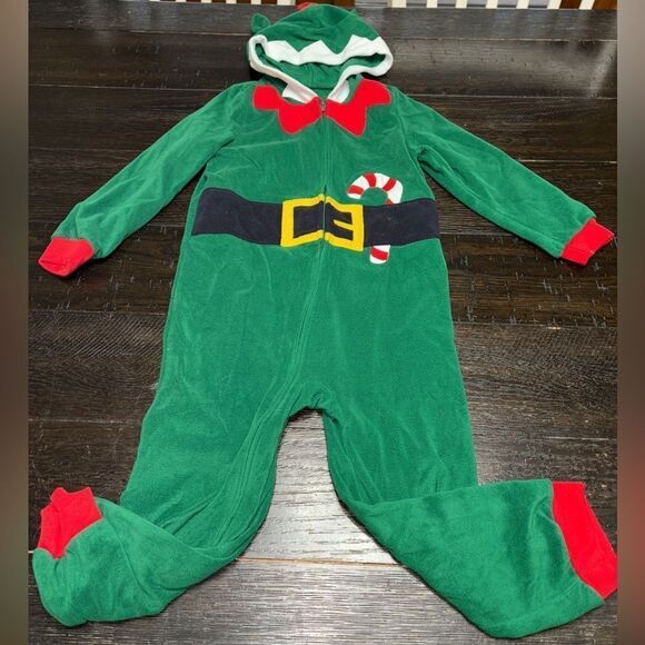 Carters size 5 fleece footless elf jumper - Picture 1 of 1